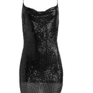 Harmony Cowl Neck Asymmetric Dress (Size 2)